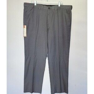 Haggar Cool 18 Performance Dress Pants 42x32 Classic Fit Heather Gray NWT
